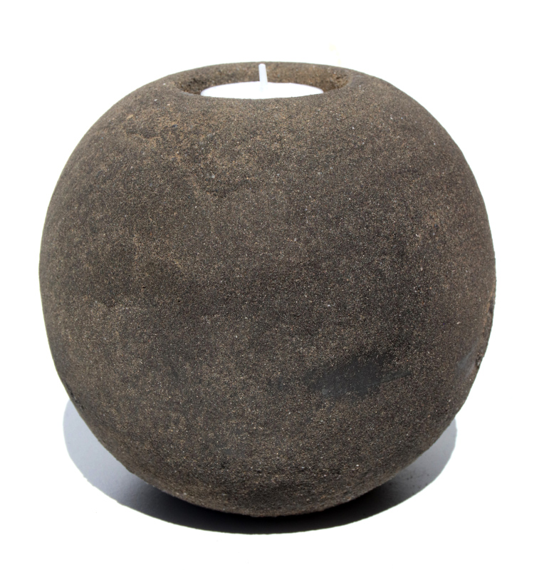 / Kaars : Stenen urn waxinelicht 16x15cm 1.25 liter